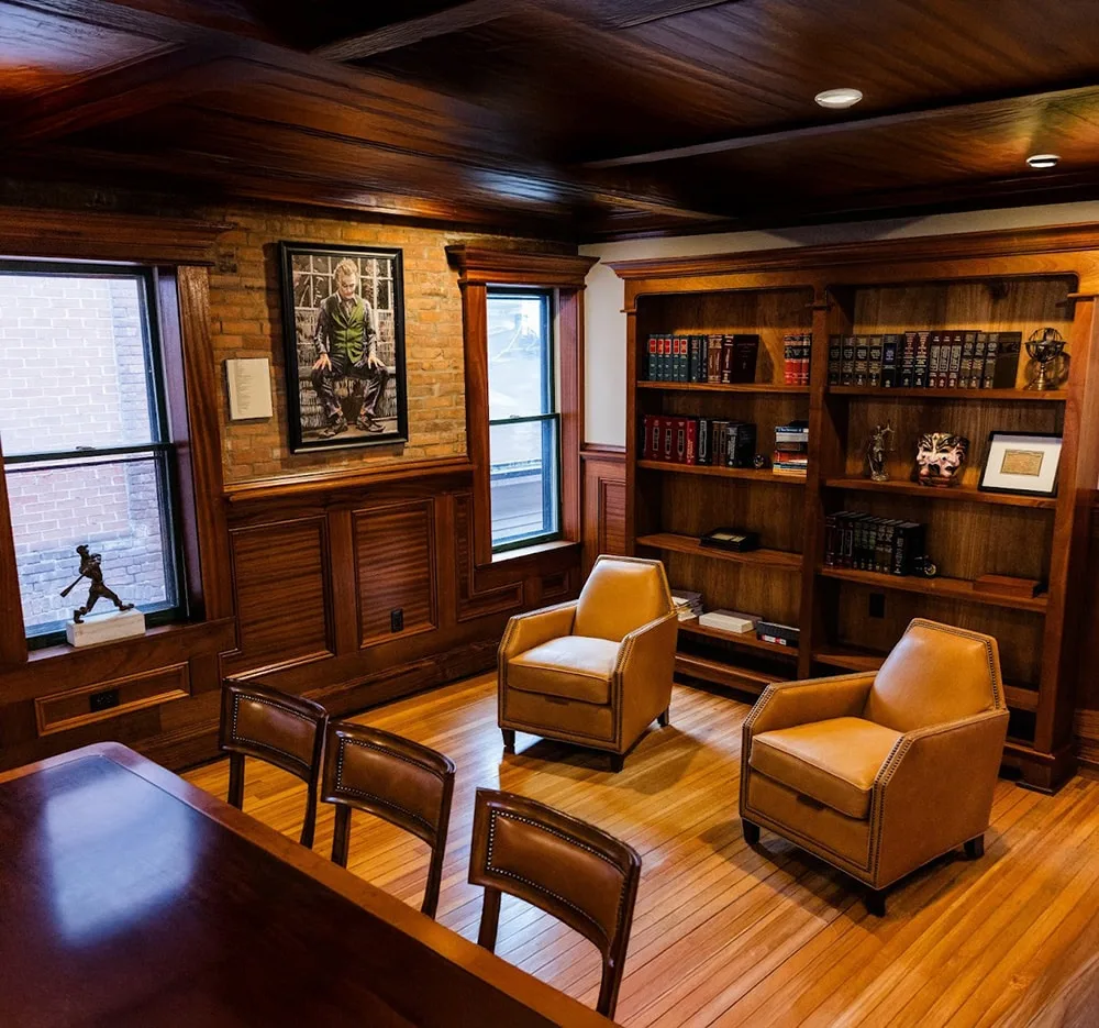 Criminal defense consultation room at DeLuca Law